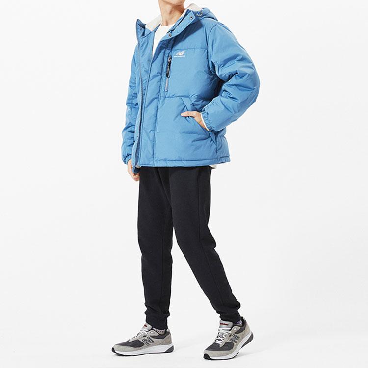 New Balance Мужские пуховики Синие С капюшоном Умеренные Другие AMJ13333-WAB