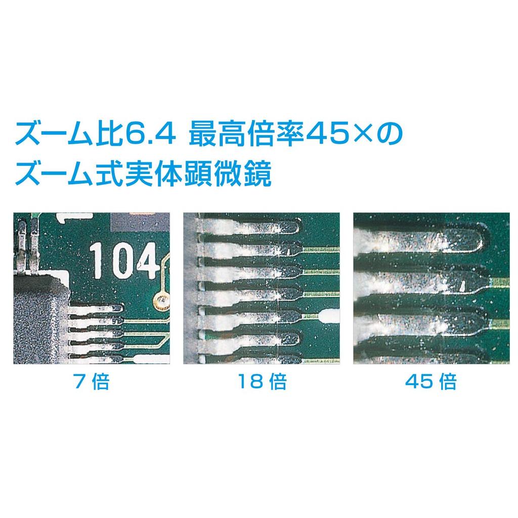 HOZAN Stereo Microscope Zoom Type Working Distance 84mm Bright and Easy To See Image Magnification 7~45x L-46