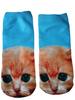 3D принт забавный милый мультяшный котенок унисекс креативные красочные несколько собак кошачьих лиц счастливые низкие носки до щиколотки для женщин свинья фламинго