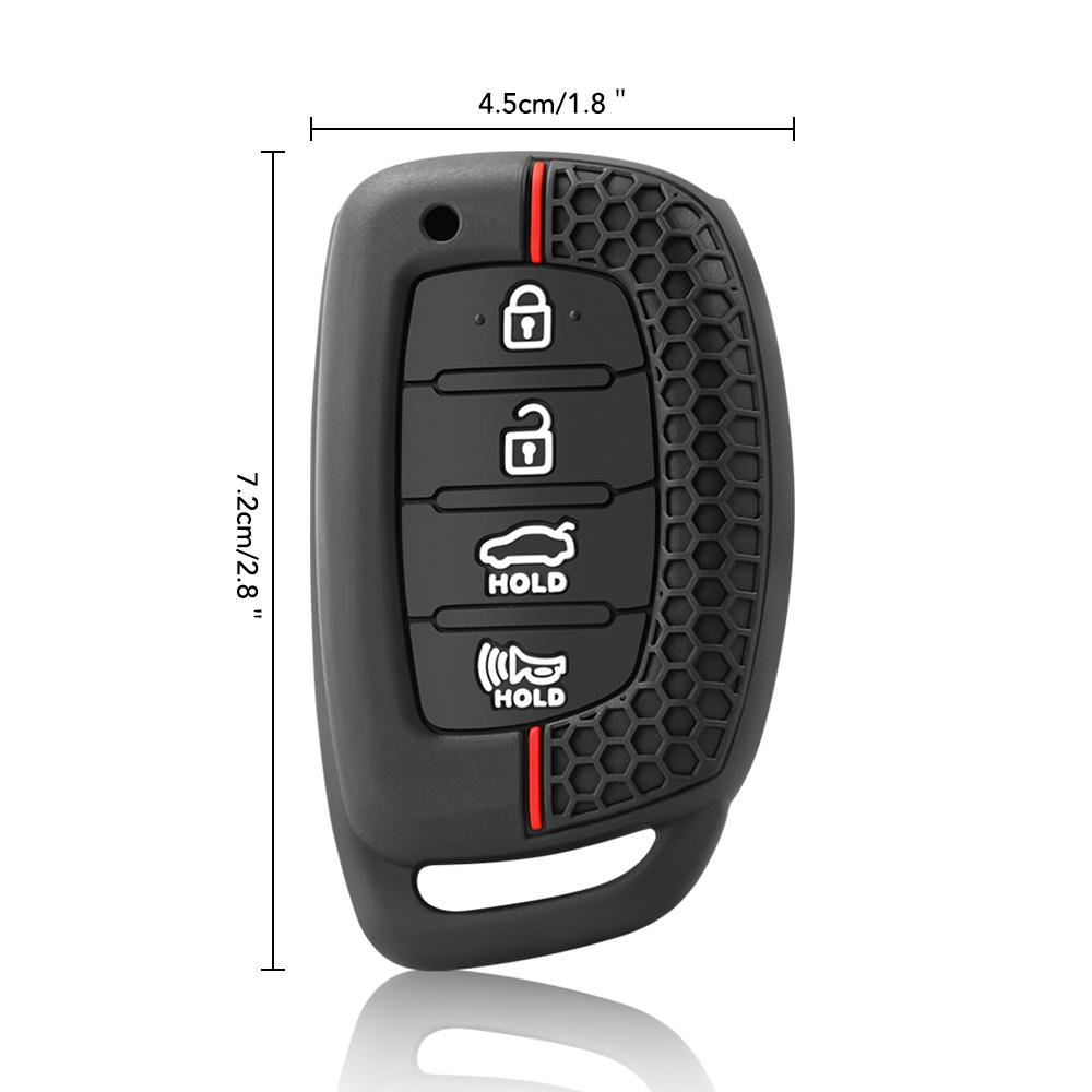 3 4 Button Silicone Car Smart Key Case Cover For Hyundai Tucson Santa Fe Rena Sonata Elantra Creta Ix35 Ix45 I10 I30 I40 Accessories