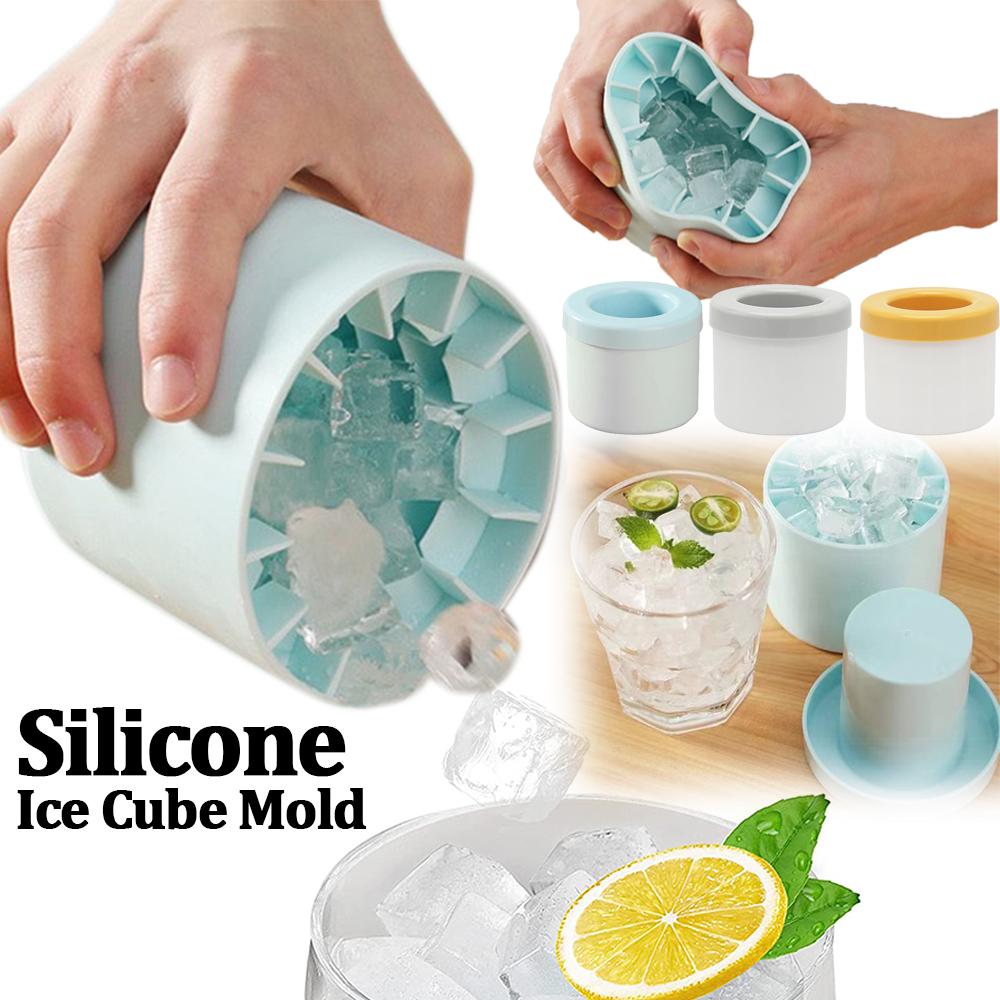 Cylinder Silicone Ice Cube Mold Quickly Freeze Glace Silicone Ice Maker Ice Cup Creative Cylinder Ice Bucket Whiskey Beer Maker