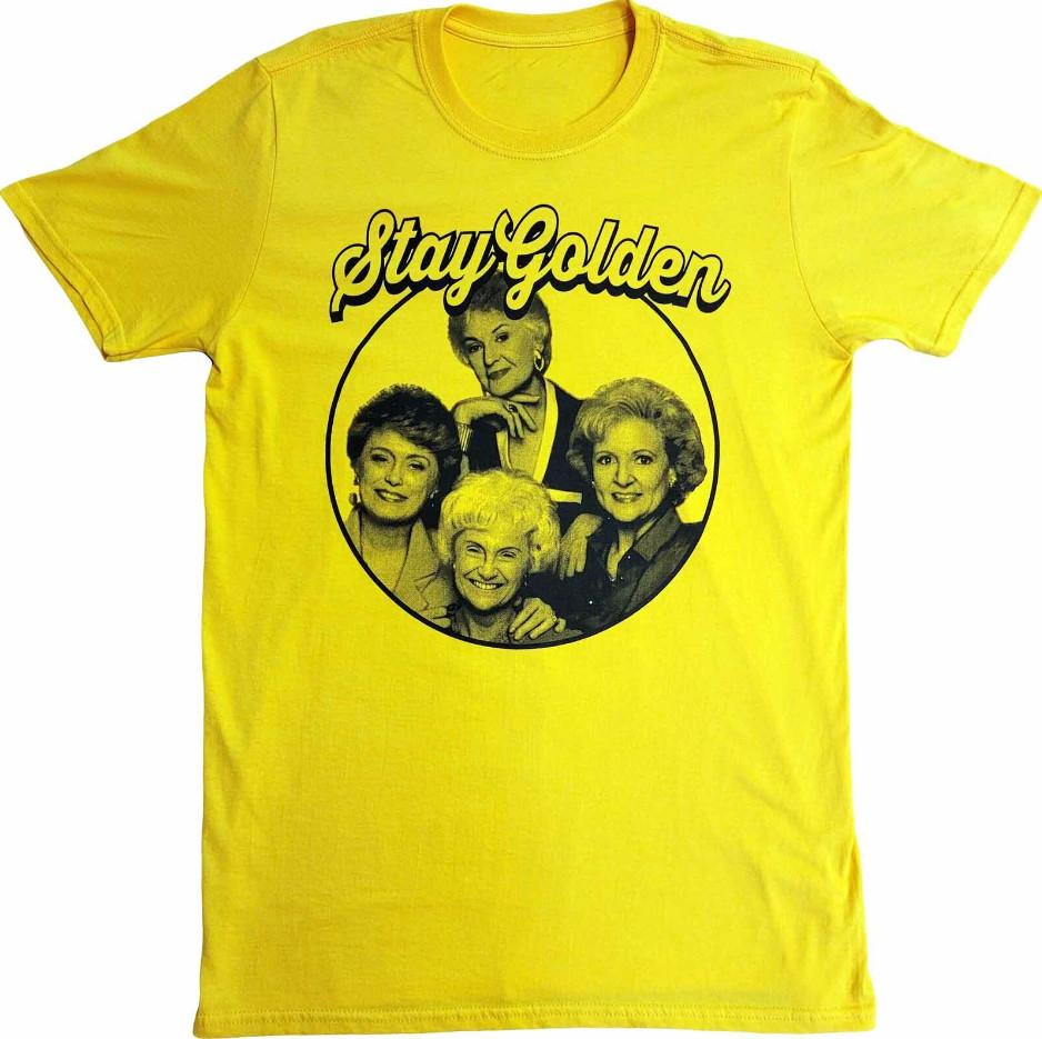 Мужская футболка The Golden Girls Cast Stay Golden Ретро Винтажная Желтая Новая