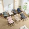 Outdoor Rocking Chair, Comfy Cushion, with Soft Thick Cushion,for Living Room, Bedroom, Reading Room, Black Frame with Grey Cushion