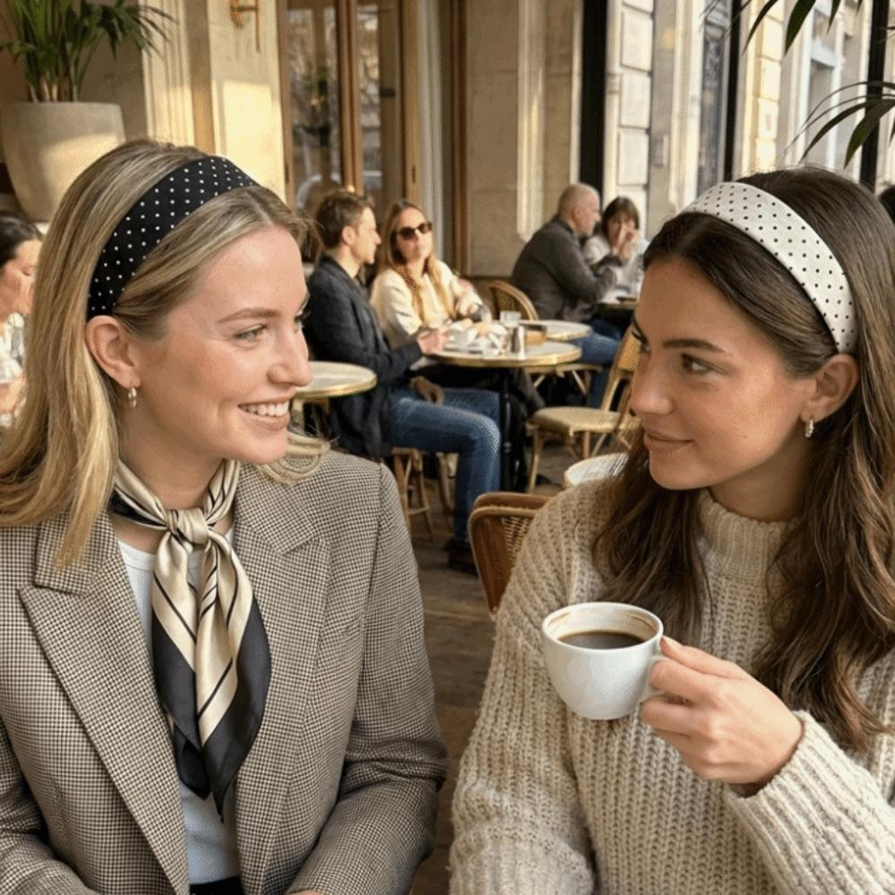 Non-Slip Korean Wide Headband Black White Color Temperament Hair Band Polka Dot Headband  Wash Face