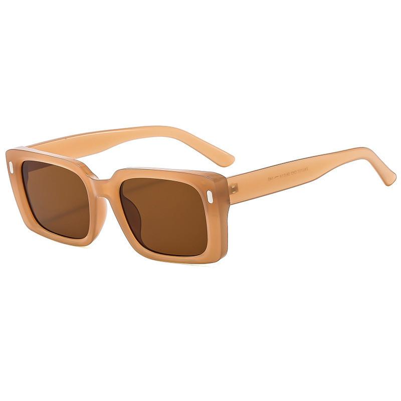 Black Frame Geometric Sunglasses With Yellow Lenses Uv400 For Cycling And Party Wear