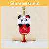 Lantern Playful Panda Plush Keychain Cuddly Stuffed Animal Charm For Your Collection