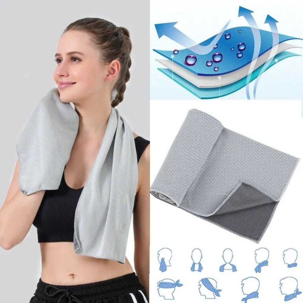 Mini Quick Dry Fitness Cool Towel Microfiber Towel Silicone Bag New Quick Drying Towel  Sports