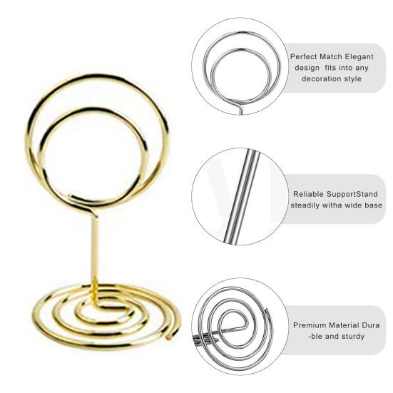 30Pcs/Set Metal Card Holder Desktop Standing Multifunctional Mini Photo Picture Menu Memo Table Number Display Clip Organizer Stand