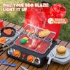 JOYFY Kids BBQ Grill Playset Kitchen Toy Set with Pretend Smoke Light Color-Changing Food for Boys Girls Kids Birthday Gift