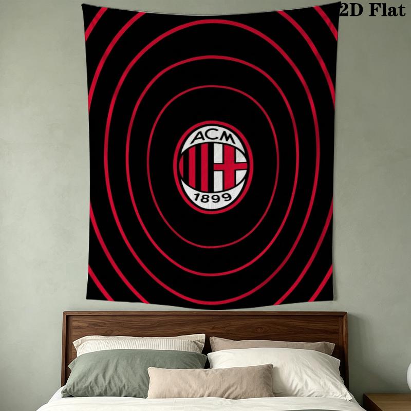Настенный гобелен AC Milan Эстетичное настенное панно Печатное тканевое одеяло Декоративные гобелены для спальни гостиной Домашний декор