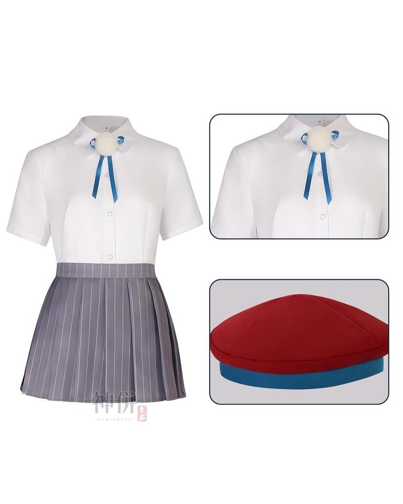 Shigure Ui Cosplay Costume with Adult School Stage Outfit Ui Cosplay with Size [Excellent Quality] Wig, Uniform, VTuber, Costume, Festival, Event,