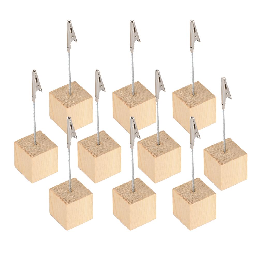 10 шт. Зажим для заметок, деревянная основа, держатель для фото, номера, настольные карточки, держатель для заметок