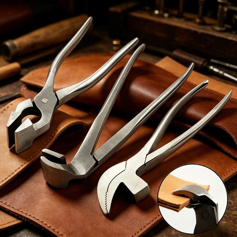 Leather Edge Adjustment Press Flattening Pliers Bag Clamp DIY Hand Tools for Leather Craft Bag Belt Making Fixed Jaw Pliers