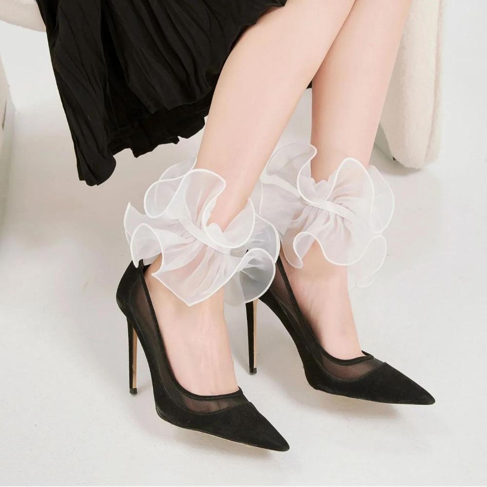 DIY Detachable Cuffs Cuff Extension Embroidery Lace Daisy Fake Sleeves Elastic Wild Wrist Pleated Organ Lolita Fake Sleeves