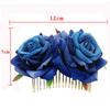 Festival Bridesmaid Hair Jewelry Red Rose Hairpin Bridal Flower Hair Comb Wedding Accessories