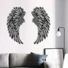 Metal Angel Wings Wall Art Decor 1 Pair Wall Art Sculpture Bedroom Ornament Metal Mural  Indoor