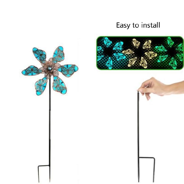 Вращающийся ветряной спиннер, скульптура ветряной мельницы, металлическое садовое искусство, всепогодное украшение для двора, подарок, подходит для ландшафта газона