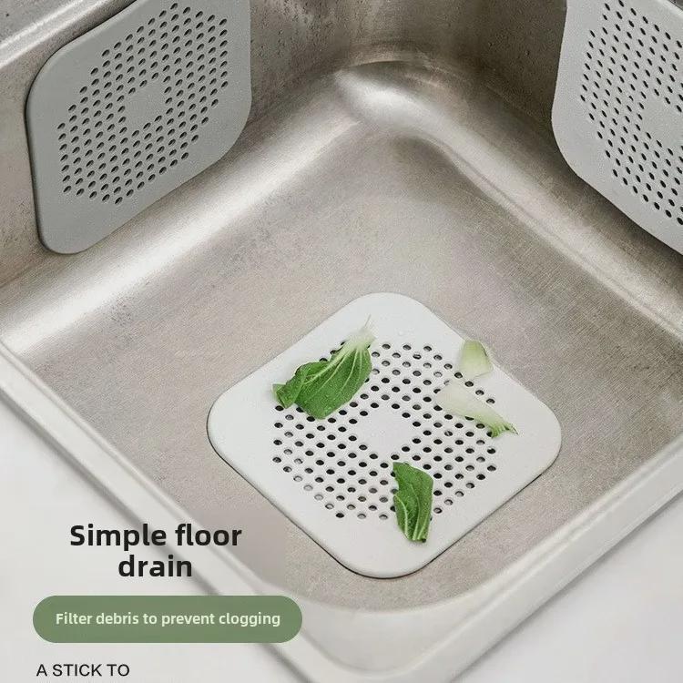 Silicone Sink Deodorant Mat with Hair Filter for Bathroom Floor Drain