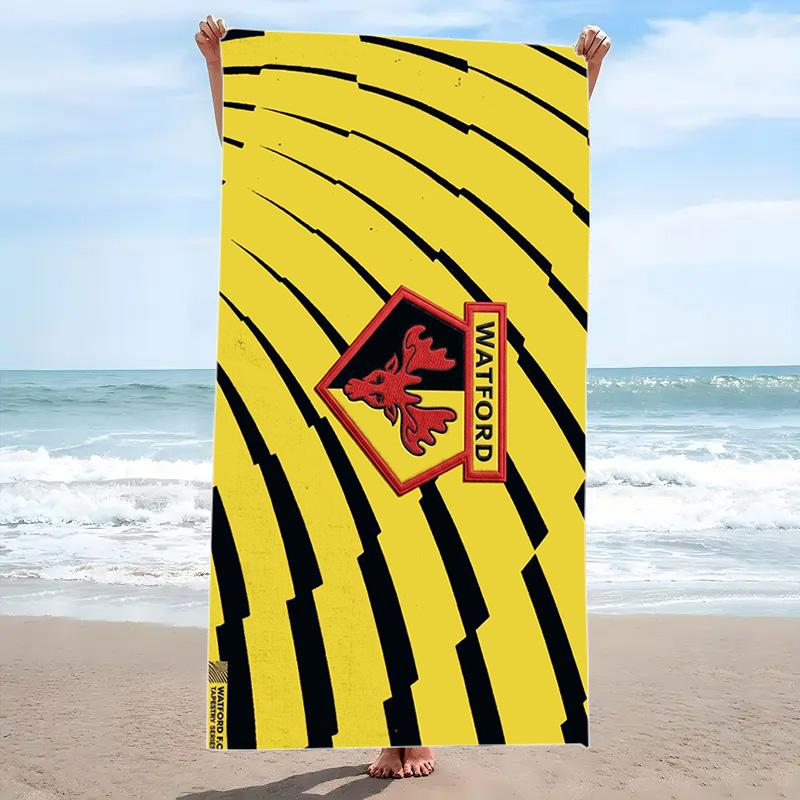 Watford Print Beach Towel, Large Soft Quick Dry Towel for Beach Camping Swimming