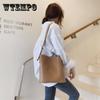 Women Vintage Single Shoulder Bag Large Capacity Casual Bag Solid Color Simple Versatile Soft A Set of Two Bags