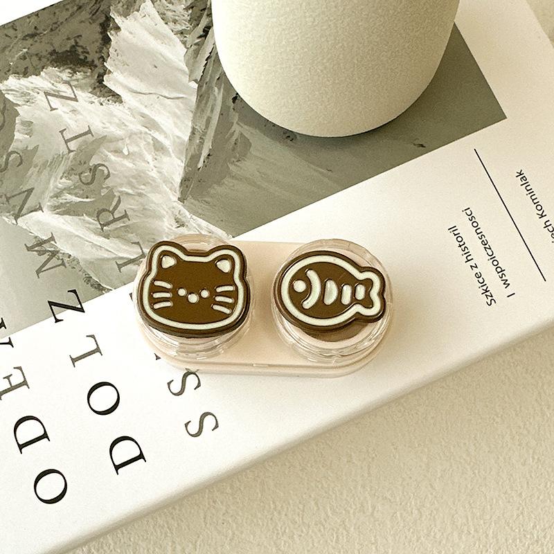 New Product Cute Contact Lens Box Portable Drawer Type Beauty Contact Lens Box Cartoon Care Box Compact Companion Box