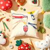 Food And Drinks Cushion Cover Soft Short Plush DoubleSided Printing Home Decor Machine Washable Pillow Case Gift