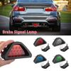 Universal Triangle Sporty 12LED Rear Fog Light Third Brake Lamp Stop Light Brake Signal Lamp