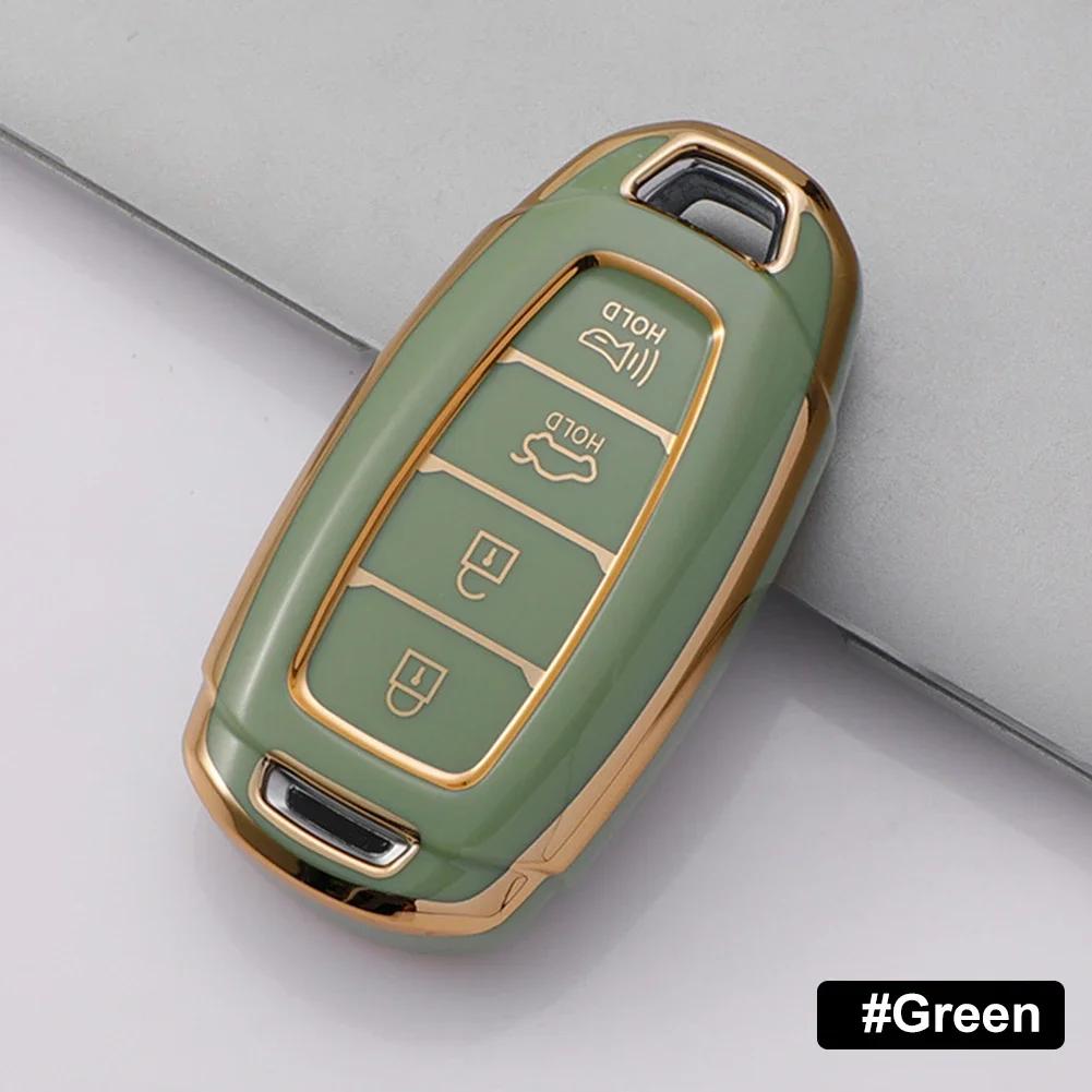 4 Buttons Car Key Case Cover Keychain for Hyundai I30 Ix35 KONA Encino Solaris Azera Grandeur Ig Accent Santa Fe Palisade