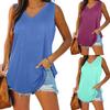 Женские свободные футболки без рукавов с v-образным вырезом больших размеров, шифоновые пуловеры, майки