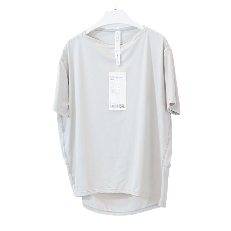 Женский летний ледяной нейлоновый топ для йоги - Защита от солнца, Дышащий, Высокая эластичность, Свободный крой, Удобный короткий рукав для фитнеса