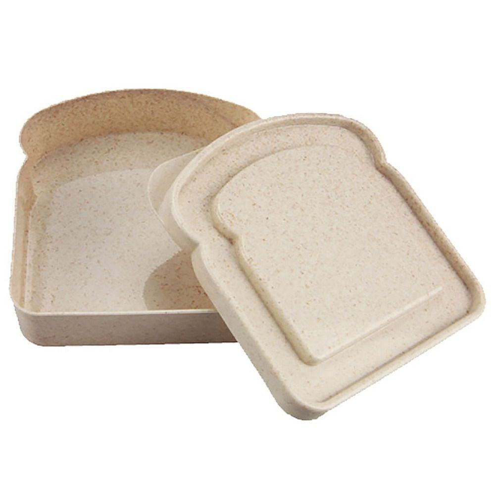Portable Silicone Food Container Lunch Box Snack Sandwich Toast Box Bento Box