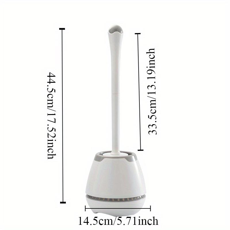 1 Set Toilet Brush with Long Handle, Plastic Toilet Seat Easily Concealed, Drip Proof, Easy To Assemble