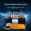 High-Power Dual Cylinder 150W Car Tire Air Pump with Pointer Gauge