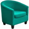 Club Chair Slipcover 2 Piece Stretch Jacquard Tub Chair Cover Round Barrel Chair Covers Non Slip Armchair Covers Living Room