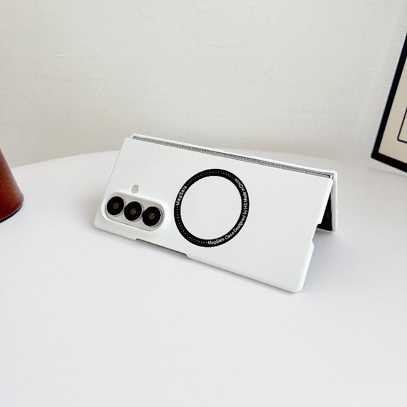 Чехол для Samsung Z Fold7: Переливающийся магнитный чехол-кольцо, ударопрочный, с защитной пленкой для экрана