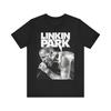ГОРЯЧАЯ Футболка Linkin Park с коротким рукавом Черная хлопковая футболка Размеры от S до 5XL Унисекс футболка