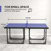 6ft Table Tennis Table, Ping Pong Table with Net, Foldable and Portable Ping Pong Set for Indoor Outdoor Use, Easy Assemble, Midsize, Blue