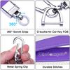 Wisdompro Genuine Leather Car Key Chain Lost Proof Smart Key Holder Stylish Unisex, purple