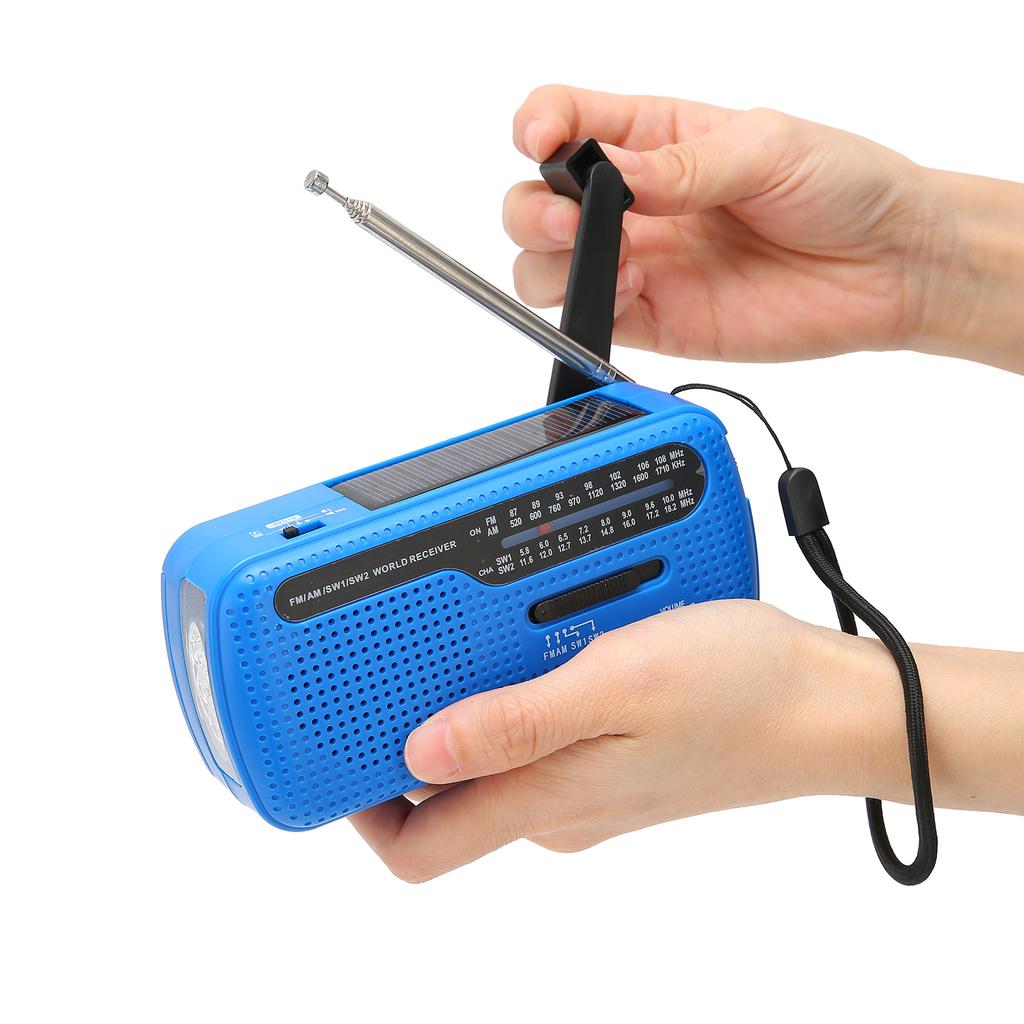 Радиоприемник с ручным генератором и солнечной панелью AM FM SW1 SW2, светодиодный фонарик для кемпинга, многодиапазонный аварийный радиоприемник для кемпинга, для использования на открытом воздухе