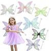 1 Set Fairy Wings Colorful Yarn Beautiful Elf Princess Wings with Star Stick for Christmas Photography Parties Props