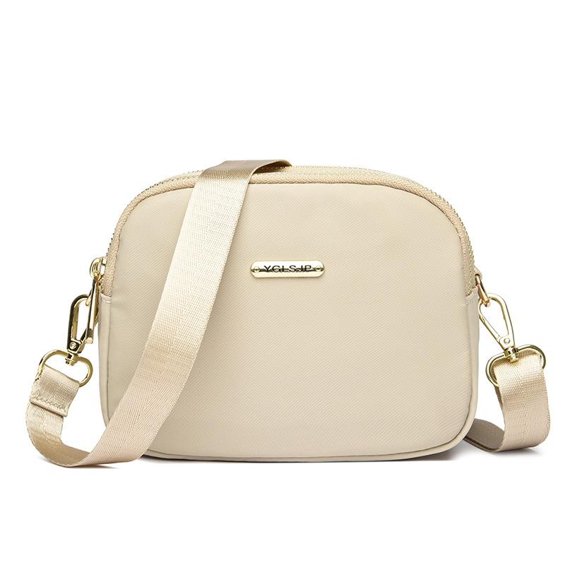 Женская сумка через плечо с широким ремнем, простая водонепроницаемая, с косым ремешком, снаружи, из ткани Оксфорд, небольшая квадратная сумка с разъемом для наушников