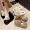 Модные домашние меховые шлепанцы женские плюшевые тапочки пушистые шлепанцы роскошные туфли на платформе женские модные белые туфли Zapato De Mujer