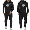 Весенне-осенний модный мужской спортивный костюм, крутые толстовки с 3D принтом, толстовки, комплекты из 2 предметов, спортивная одежда, мужская одежда, костюм
