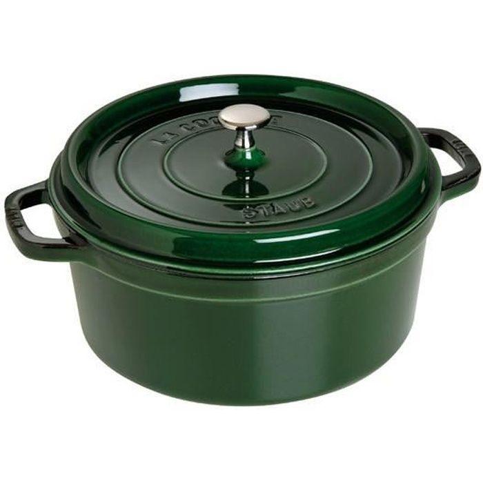 Cocotte en fonte émaillée - staub - 1101085 - ronde - 10 cm - basilic
