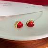 Red Love Earbuds Light Luxury Sweet Earrings Versatile High-end Earrings Earrings