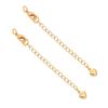 Color-Preserving 14K Gold-Plated Tail Chain Extension for DIY Handmade Bracelets and Necklaces
