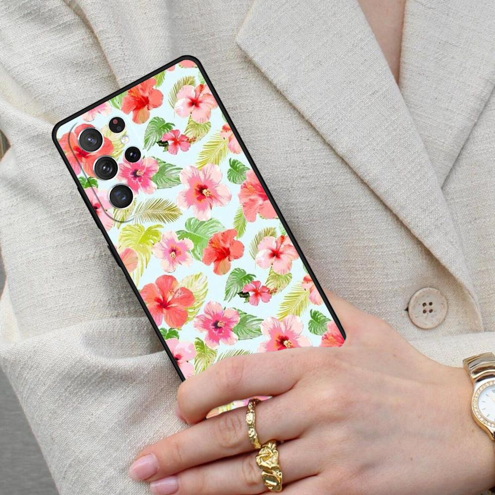 Чехол для телефона 'Тропический рай' с гавайским цветком для Samsung Galaxy S26 Ultra S25 S24 S23 S22 S21 S20 Note10
