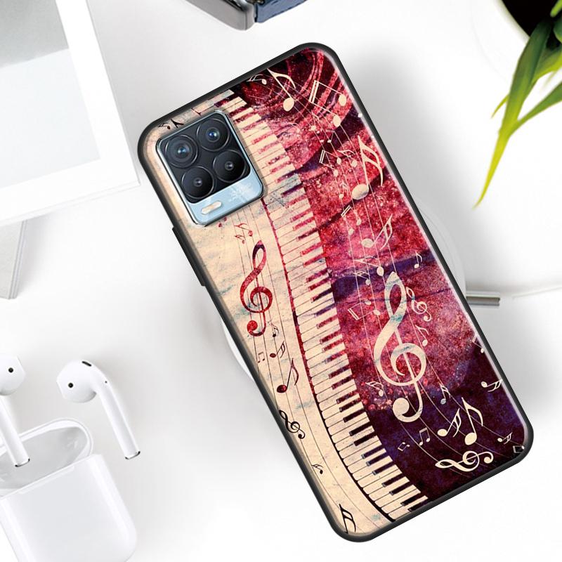 Музыкальная Пианино Элегантный Чехол Для Realme 15 11 12 13 14 Pro Plus C63 C61 C55 C51 C53 C25 C65 C67 C71 C75 GT6 GT7 Pro