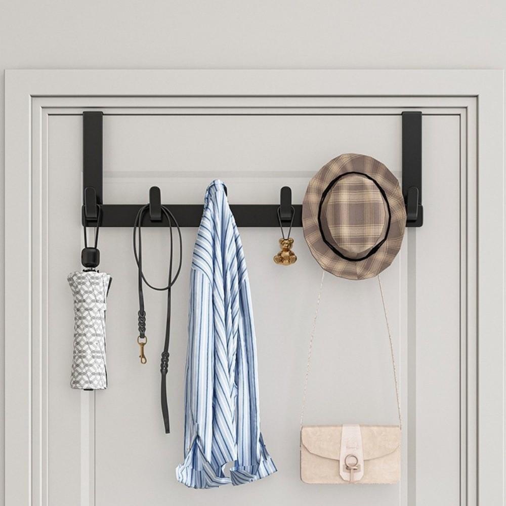 5/6 Hooks Hanger Hooks Aluminum Alloy Behind Door Hook New Coat Hat Rack  for Bathroom