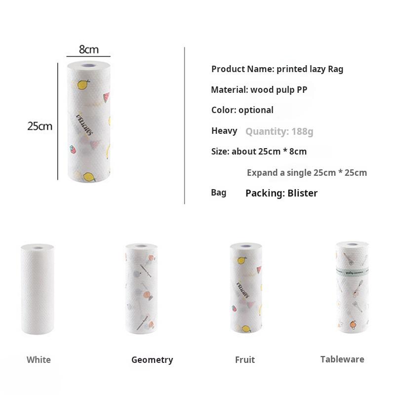 Нелиняющая 1шт салфетка для уборки бытовая уборка утолщенные чистящие средства сухое полотенце двойного назначения одноразовая кухонная бумага 50 шт./набор аксессуары